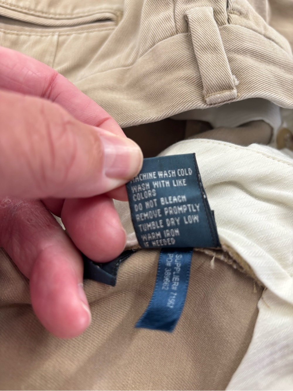 Polo Ralph Lauren Men 38x32 Khaki Chino Pants Flat Front Tan Cotton Trousers 38 - Picture 6 of 12